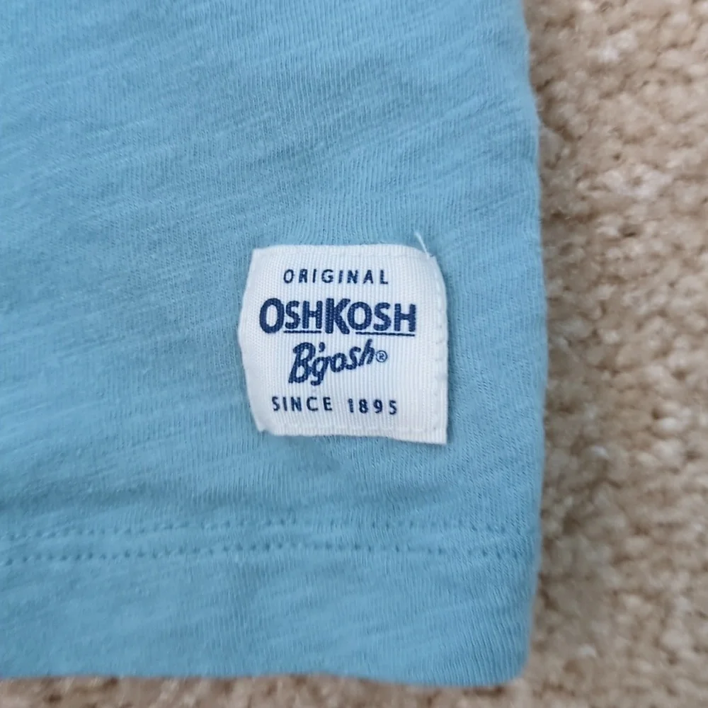 OshKosh B'gosh Kids Teal and Navy Striped Tee
